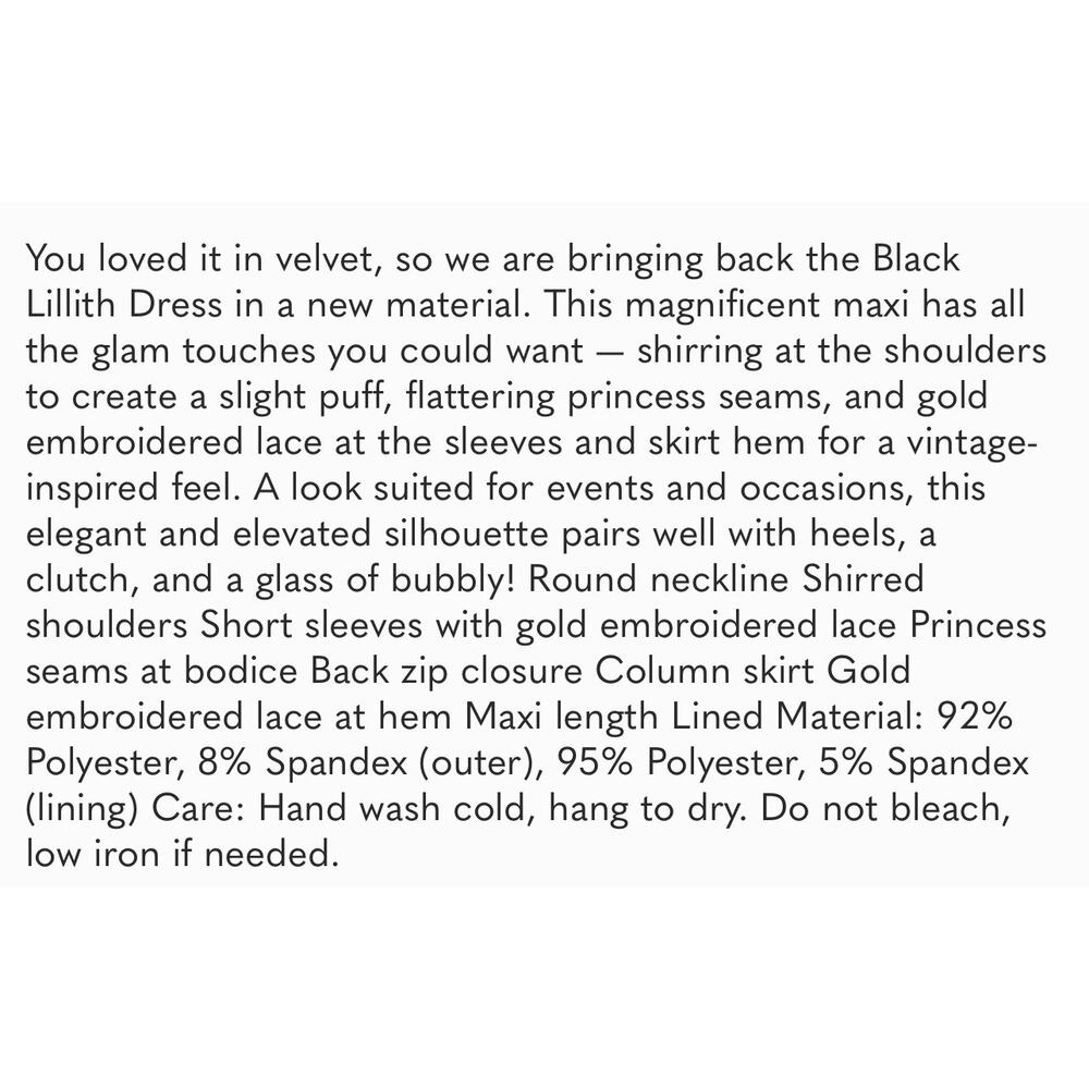 Tuckernuck Black and Gold Midi Dress - Picture 9 of 11